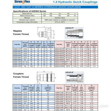 Hydraulische Schnellkupplung ISO7241A